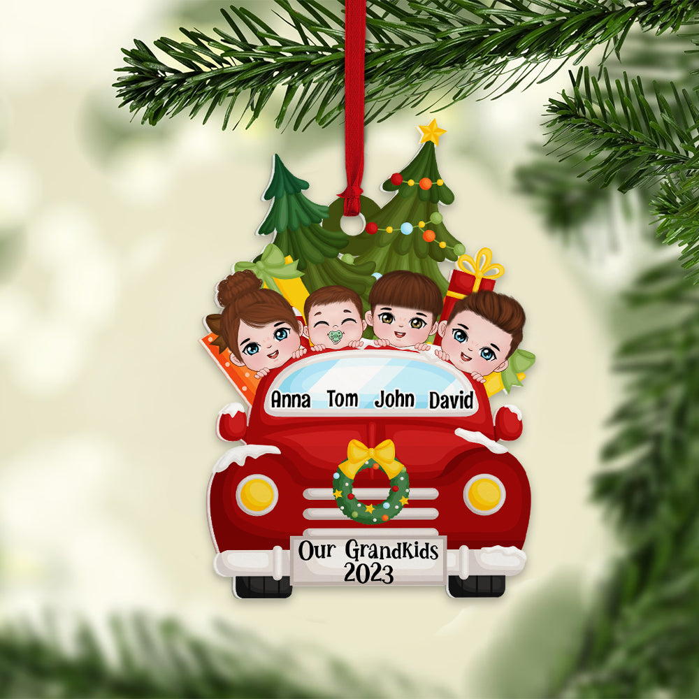 Personalized Grandkids Ornament, Gift For Grandparents - Ornament - GoDuckee
