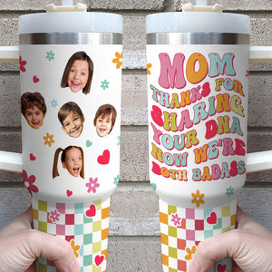 Custom Photo Gifts For Mom Tumbler Thanks For Sharing Your DNA Funny Mother's Day Gifts - Tumbler Cups - GoDuckee