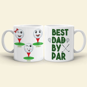 Best Dad By Par Personalized MUg, Gift For Father's Day - Coffee Mug - GoDuckee