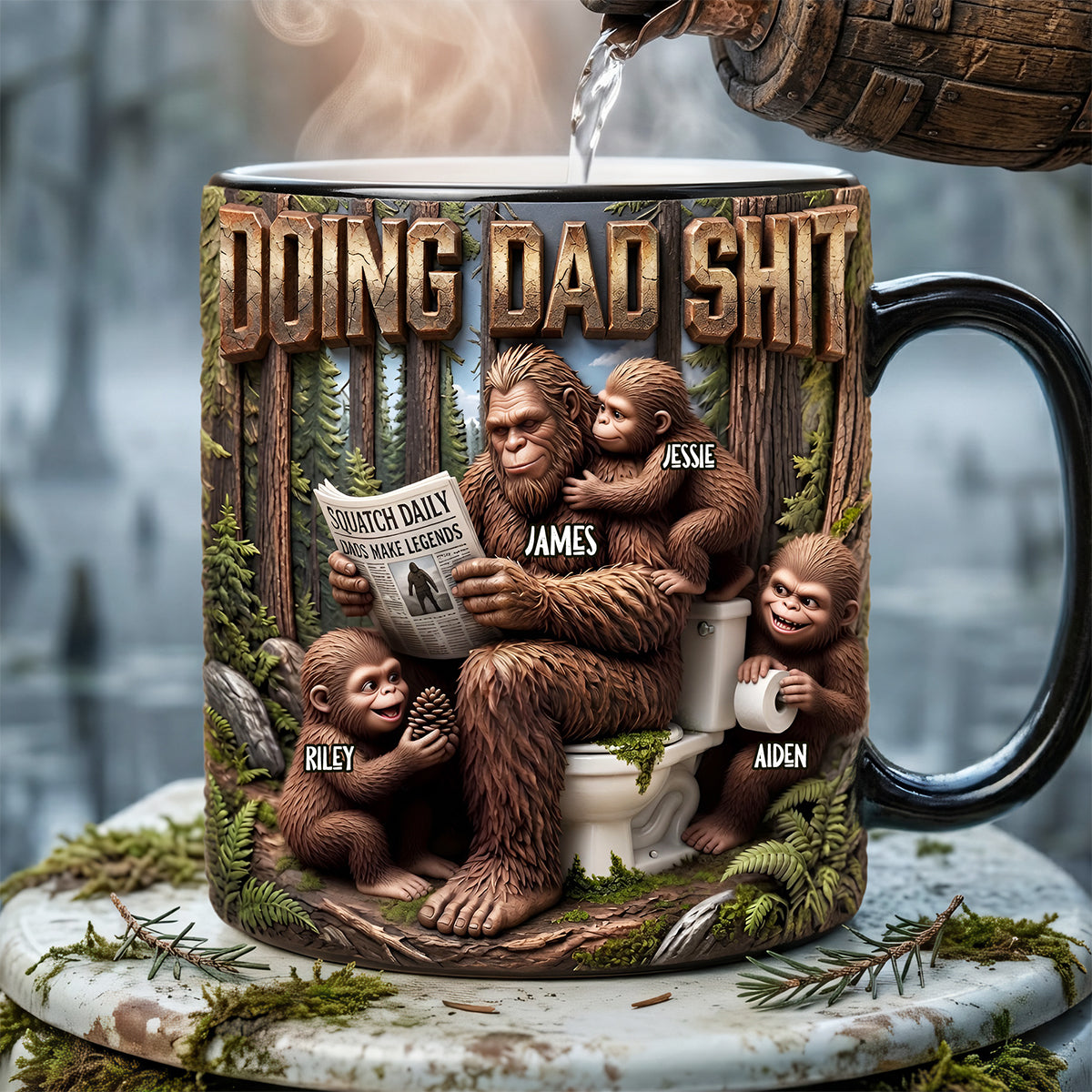 Funny Squatch Dad Magic Coffee Mug - Personalized Gifts For Dad 02tyta060526 - Coffee Mug - GoDuckee
