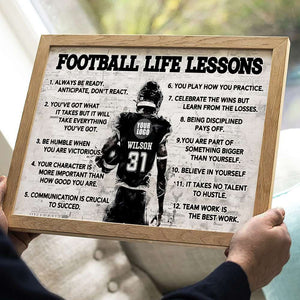 Personalized Gifts For Football Player Canvas Football Life Lessons 03ACDT191024 - Poster & Canvas - GoDuckee