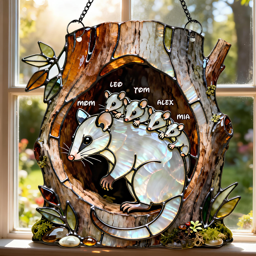 Opossum Mom Suncatcher Ornament - Personalized Gifts For Mother 04nadt100226 - Ornament - GoDuckee