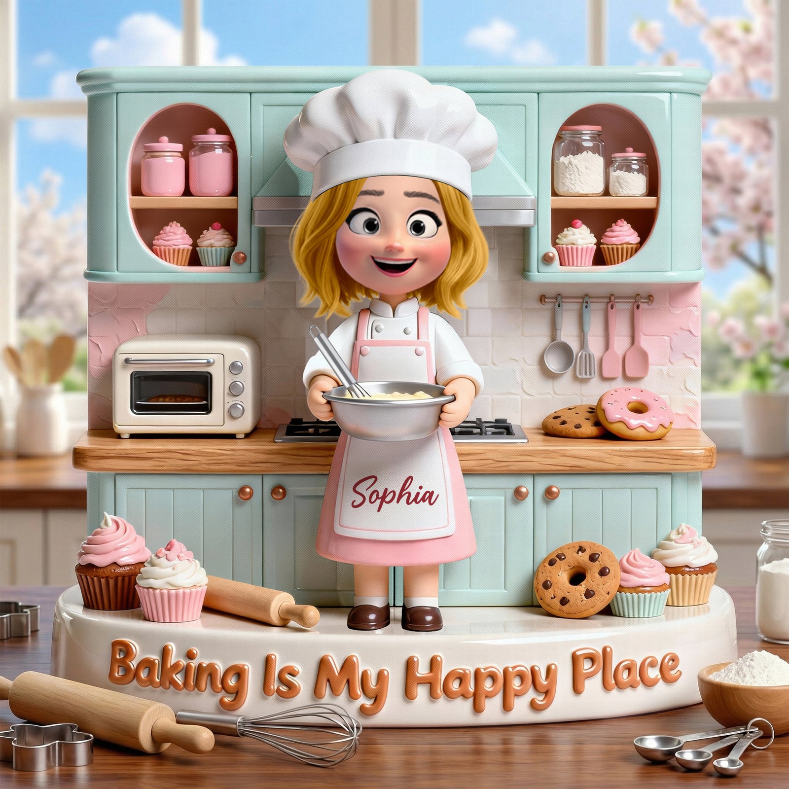 Baking Girl Acrylic Plaque - Personalized Gifts For Baking Lovers 01pgqn090226 - Shaped Plaques - GoDuckee