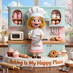 Baking Girl Acrylic Plaque - Personalized Gifts For Baking Lovers 01pgqn090226 - Shaped Plaques - GoDuckee