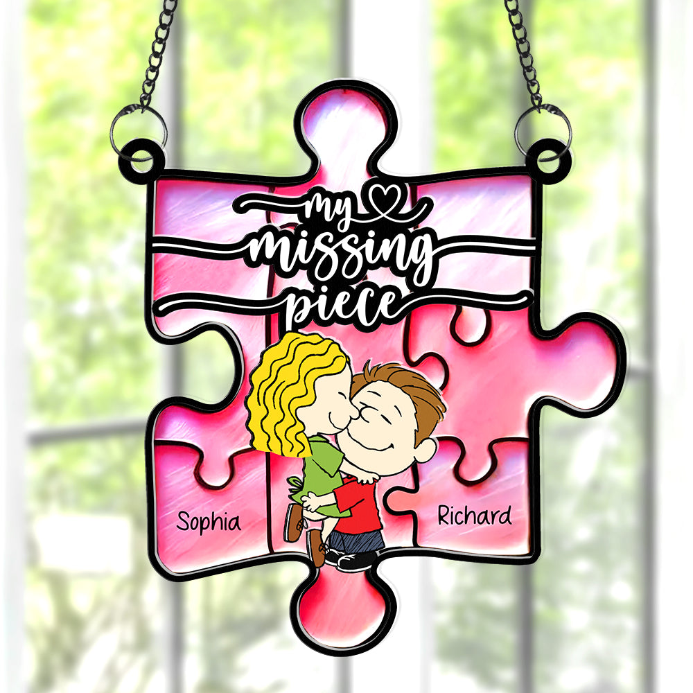 Personalized Gifts For Couple Suncatcher, My Missing Piece 03qhqn101224 - Ornament - GoDuckee