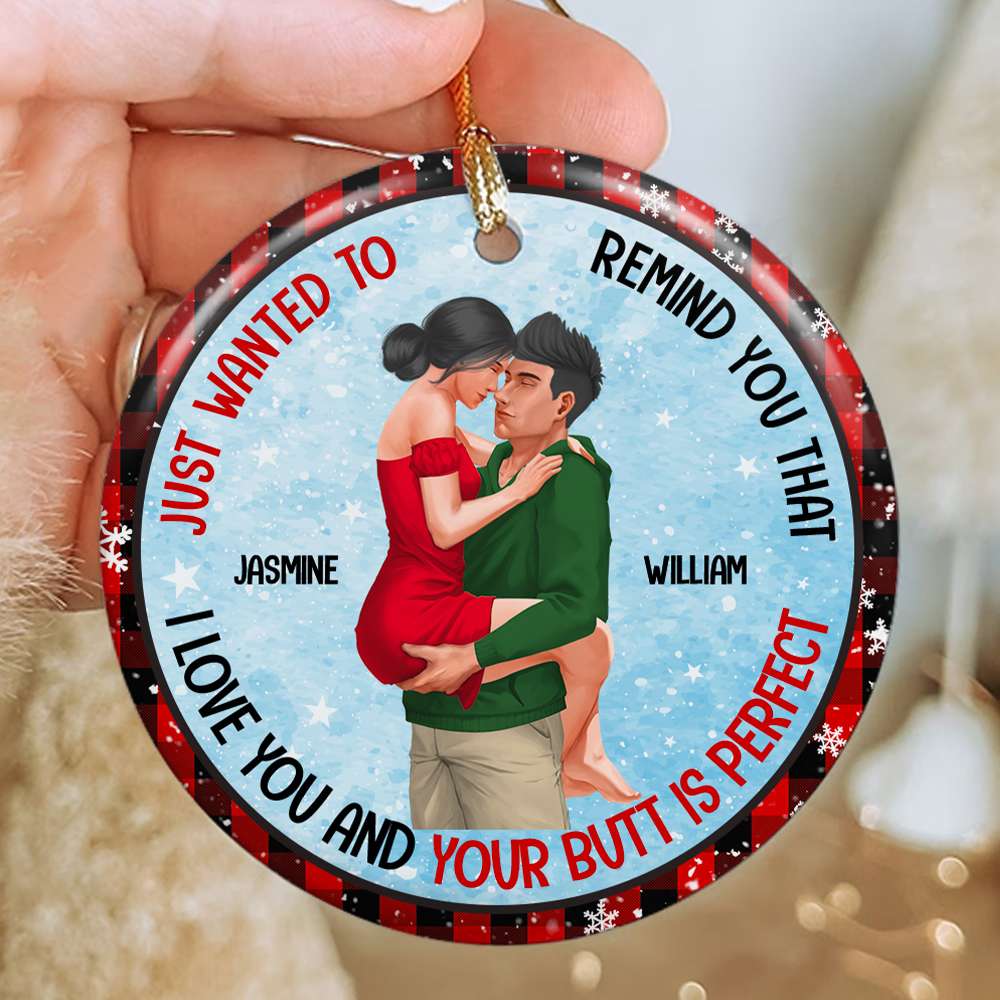 Personalized Gifts For Couple Ornament 01dgdt010824hh Naughty Couple Gift - Ornament - GoDuckee