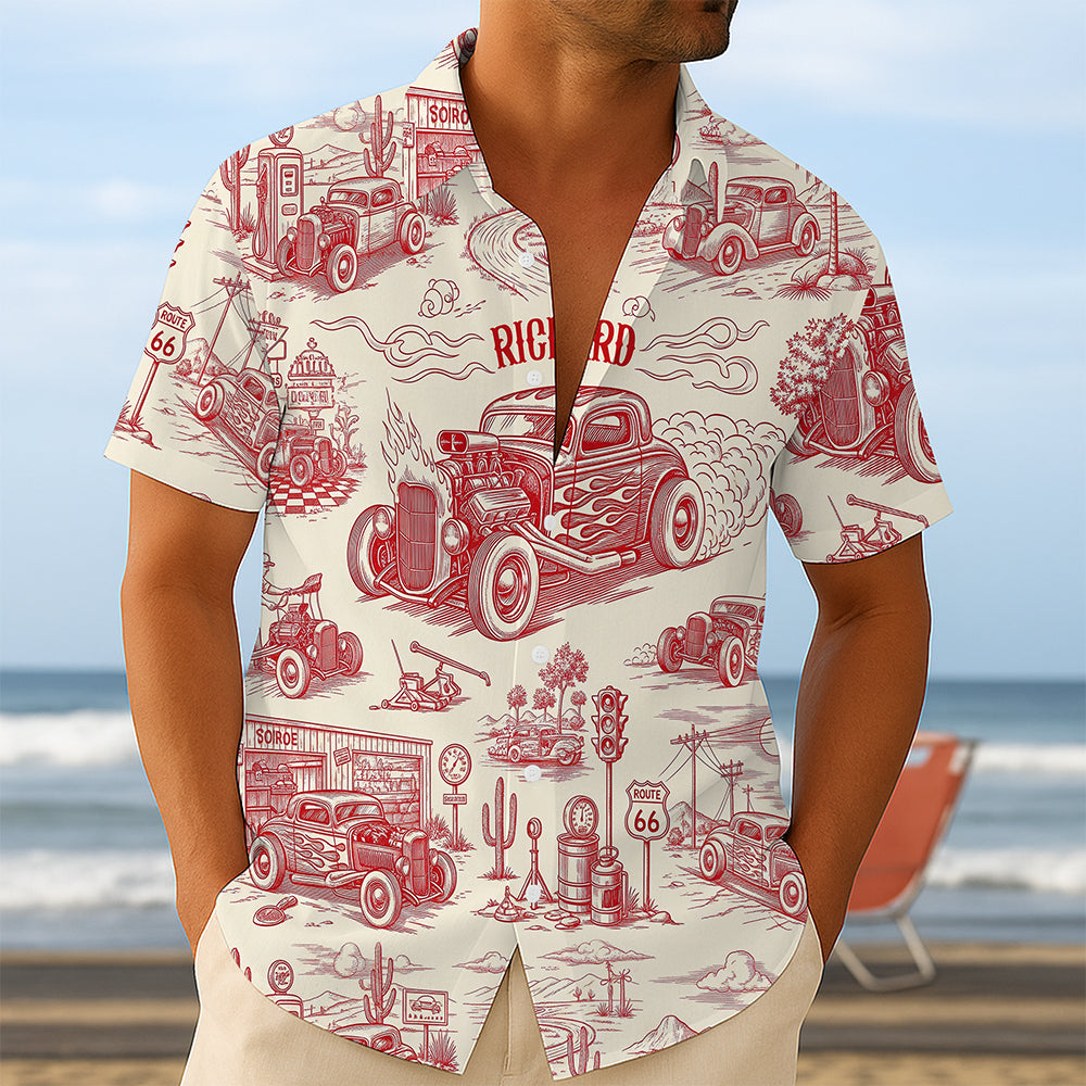 Vintage Car Hawaiian Shirt – Personalized Gifts for Car Lovers 02ohqn120625 - Hawaiian Shirts - GoDuckee