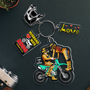 Personalized Gifts For Motocross Couple Keychain 06PGPU200624PA - Keychains - GoDuckee