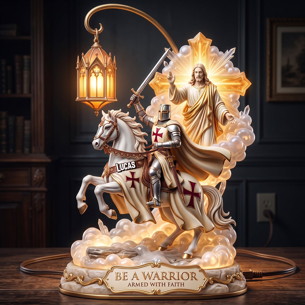 Knight Templar Be A Warrior Acrylic Light Box - Personalized Gifts For Christian 02patn140726 - Light Box - GoDuckee