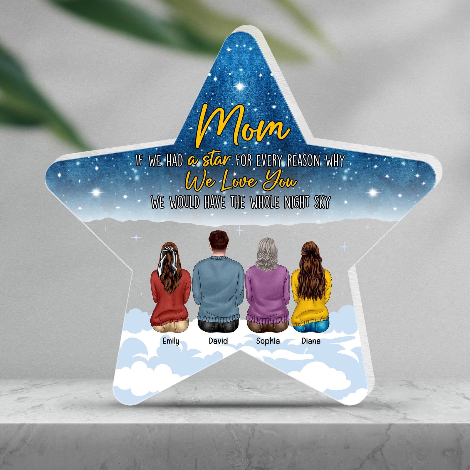 Personalized Gifts For Mom Plaque We Love You - Shaped Plaques - GoDuckee
