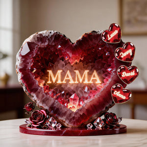 Mommy Heart Acrylic Plaque - Personalized Gifts For Mom 02hytn050226 - Shaped Plaques - GoDuckee