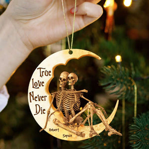 Personalized Gifts For Skull Couple Christmas Ornament 01OHDT191124 - Ornament - GoDuckee