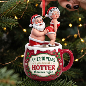 Santa’s Naughty Love Couple Ornament - Personalized Christmas Gifts 01tota230926