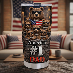 #1 Cool Bear Dad Tumbler - Personalized Gifts For Father's Day 04tota280226 - Tumbler Cup - GoDuckee