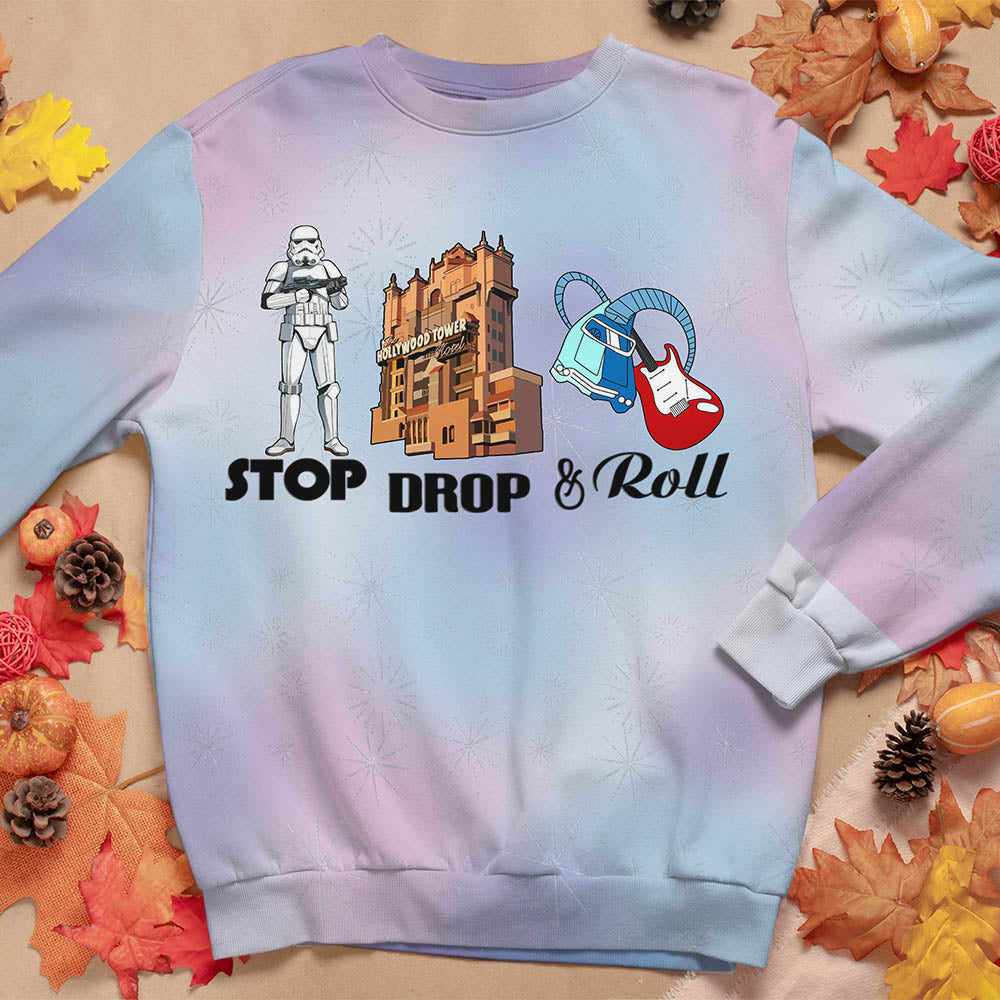 Stop Drop And Roll 01QHXX080923 Personalized Shirt, Gift For Fans - AOP Products - GoDuckee