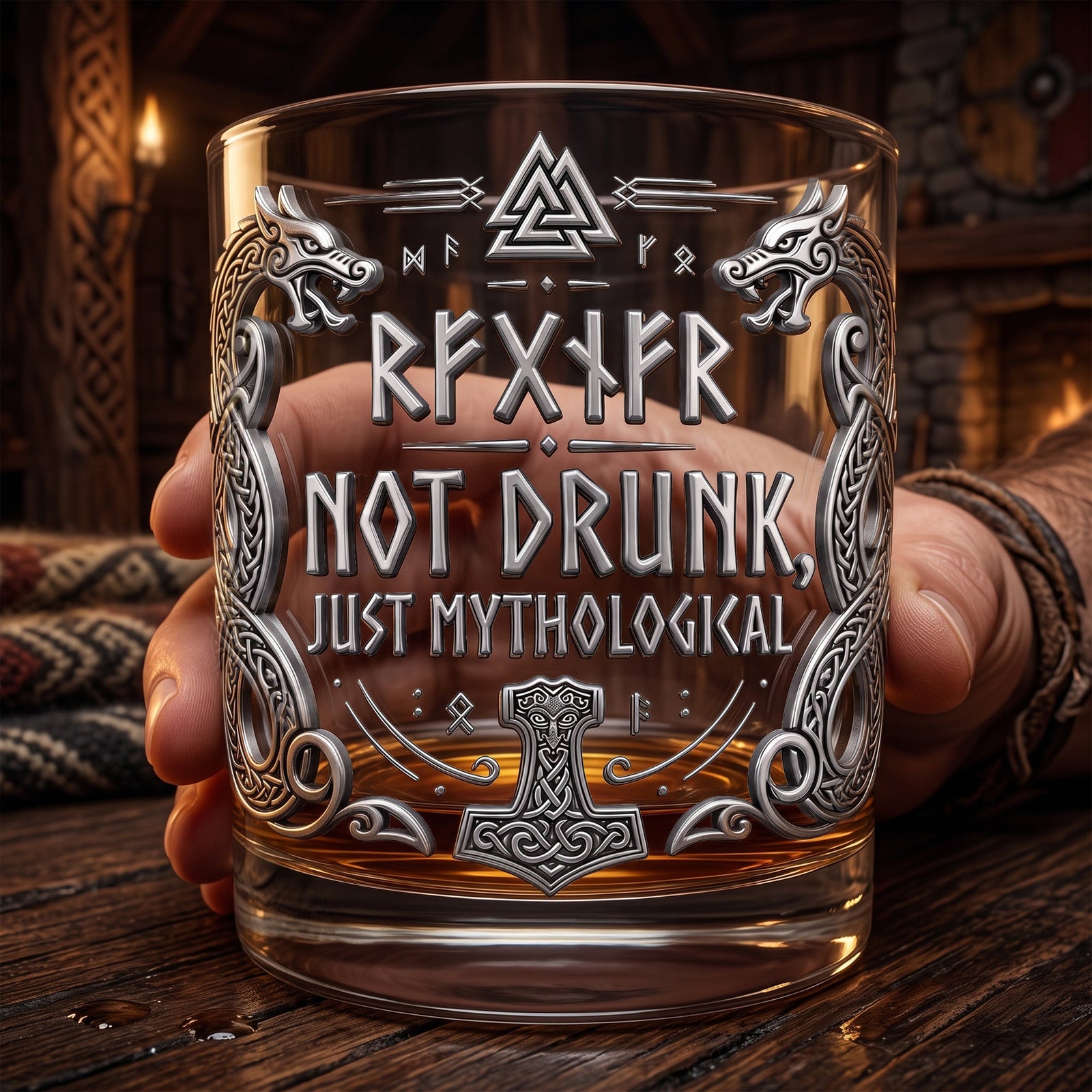 Viking Drinking Glass - Personalized Gifts 05nalu100726 - Glass - GoDuckee