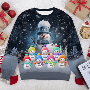 Personalized Gifts For Snowman Grandma Shirt 01NAPU140824 - AOP Products - GoDuckee