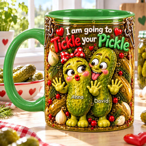 Naughty Pickle Couple Accent Mug - Personalized Christmas Gifts For Couples 04nalu261026