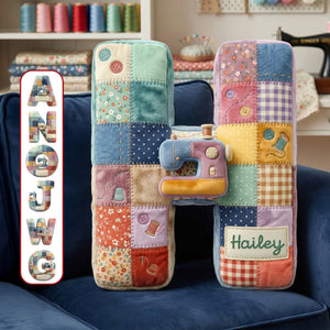 Sewing Alphabet Initial Letter Custom Shaped Pillow - Personalized Gifts For Sewing Lovers 02qhmg081225 - Pillow - GoDuckee