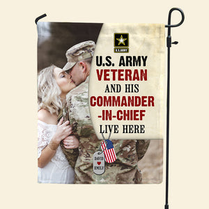Veteran And His Commander-In-Chief 04acqn141223 Personalized Flag Upload Photo - Flag - GoDuckee