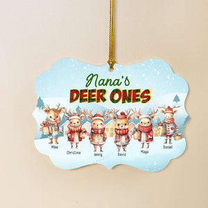 Nana's Deer Ones, Gift For Family, Personalied Ornament, Deer Kids Ornament, Christmas Gift 05PGHN060923 - Ornament - GoDuckee