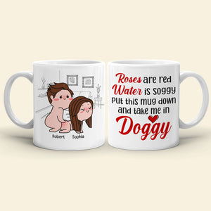 Put This Mug Down And Take Me In Doggy-Gift For Couple-Personalized Coffee Mug-Funny Couple - Coffee Mug - GoDuckee