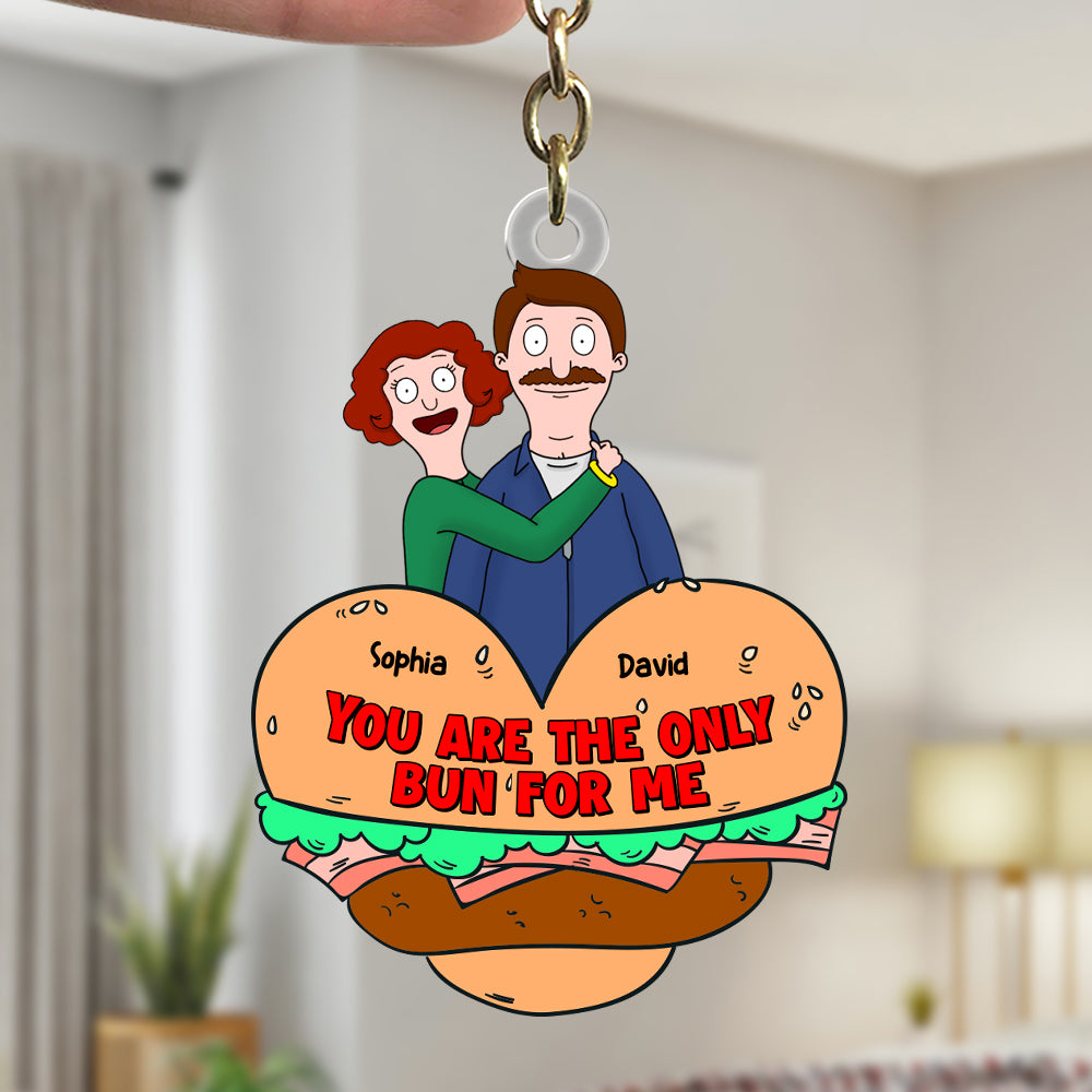 Personalized Gifts For Her, Funny Burger Couple Keychain 02qhtn071224hg - Keychains - GoDuckee