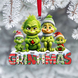 Personalized Gifts For Family, Green Monsters Family Acrylic Ornament 04OHTN211124 - Ornament - GoDuckee