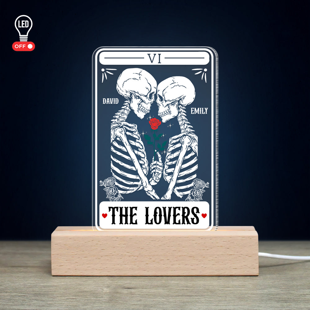 Personalized Gift For Couple Led Light The Lover Tarot - Led Night Light - GoDuckee