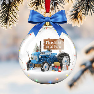 Farm Tractors Acrylic Ornament, Personalized Gifts For Christmas 02hyta271025 - Ornament - GoDuckee