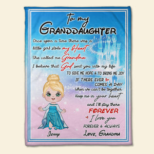 To My Grandkid, Gift For Grandkid, Personalized Blanket, Prince And Princess Blanket 05HUHN070823HA - Blanket - GoDuckee