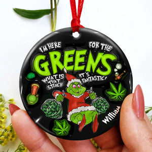 Personalized Christmas Gifts For Weed Lover Ceramic Ornament 01TOPU010824 - Ornament - GoDuckee