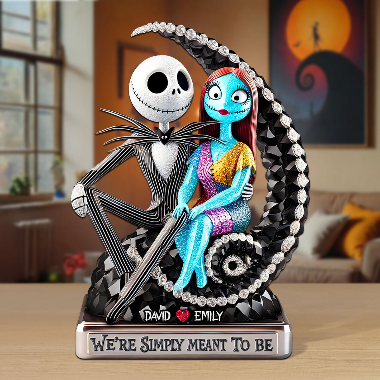 Haunting Sweethearts Acrylic Plaque - Personalized Gifts For Couple 02tgpu270525 - Shaped Plaques - GoDuckee