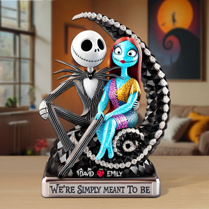 Haunting Sweethearts Acrylic Plaque - Personalized Gifts For Couple 02tgpu270525 - Shaped Plaques - GoDuckee