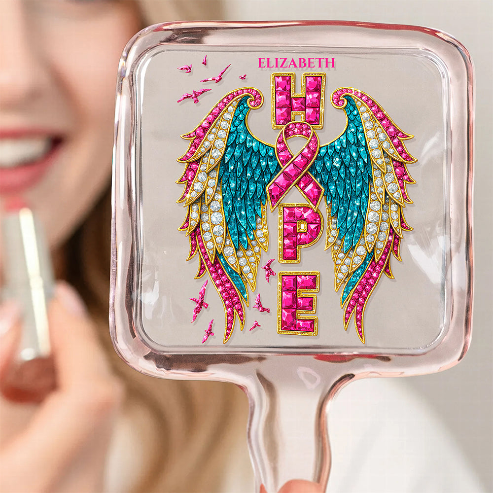 Ribbon Awareness Handheld Mirror - Personalized Gifts 01HUDT081225