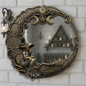 Witch Custom Shaped Mirror - Personalized Gifts For Witch Lover 03QHMG280725 - Mirror - GoDuckee