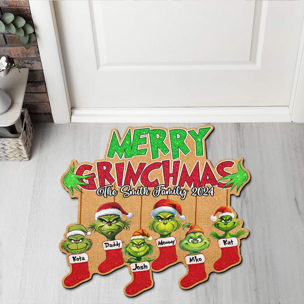 Personalized Gifts For Family Christmas Doormat 02OHPU260924 - Doormat - GoDuckee