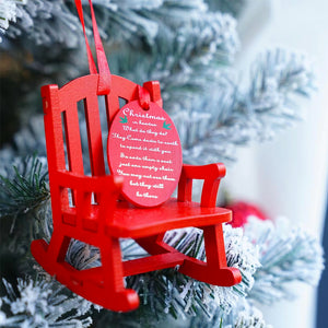 Christmas In Heaven Memorial Ornament 03HUXX060924 Wooden Rocking Chair Ornament For Christmas In Heaven - - GoDuckee