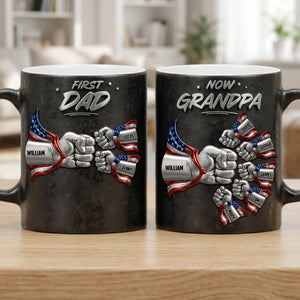 Grandpa Patriotic Team Magic Mug, Personalized Gifts For Promoted Grandfather 05qhtn200526 - Coffee Mug - GoDuckee