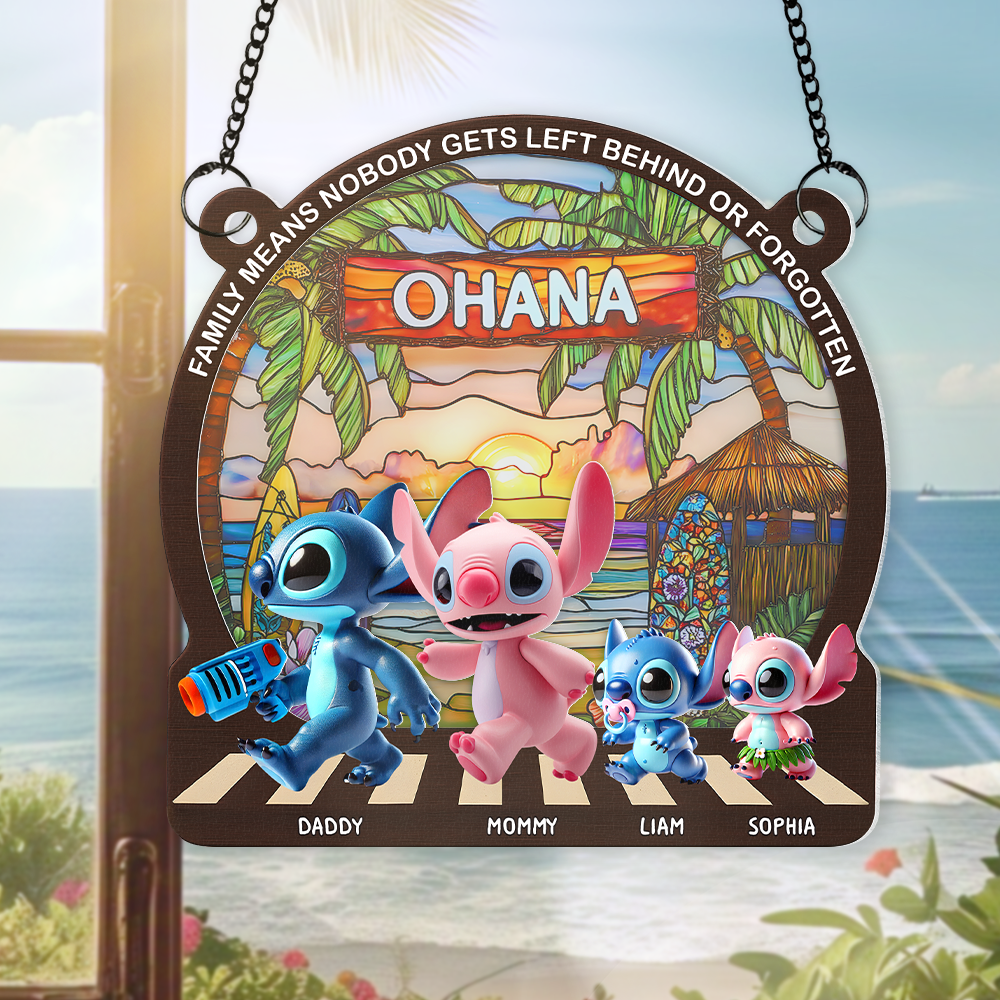 Family Window Hanging Suncatcher Ornament Personalized Gifts For Family 02tgpu230525 - Ornament - GoDuckee