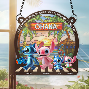 Family Window Hanging Suncatcher Ornament Personalized Gifts For Family 02tgpu230525 - Ornament - GoDuckee