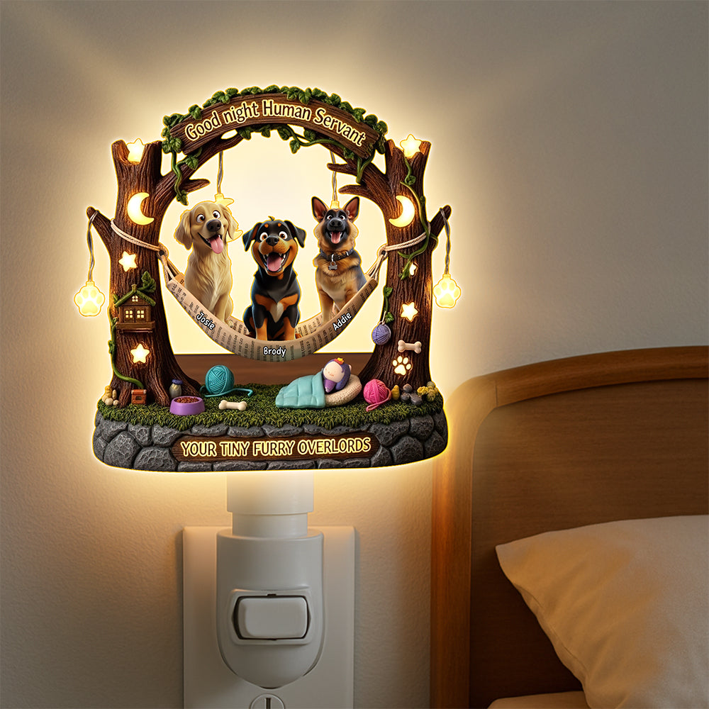 Furry Overlord Night Light - Personalized Gifts For Dog Lovers 04tgqn080725 - Night Lights - GoDuckee