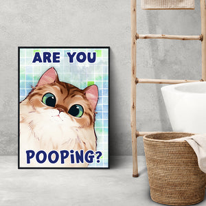 Personalized Gifts For Cat Lovers Canvas Print 03hupu050824 Funny Cats Bathroom Art - Poster & Canvas - GoDuckee