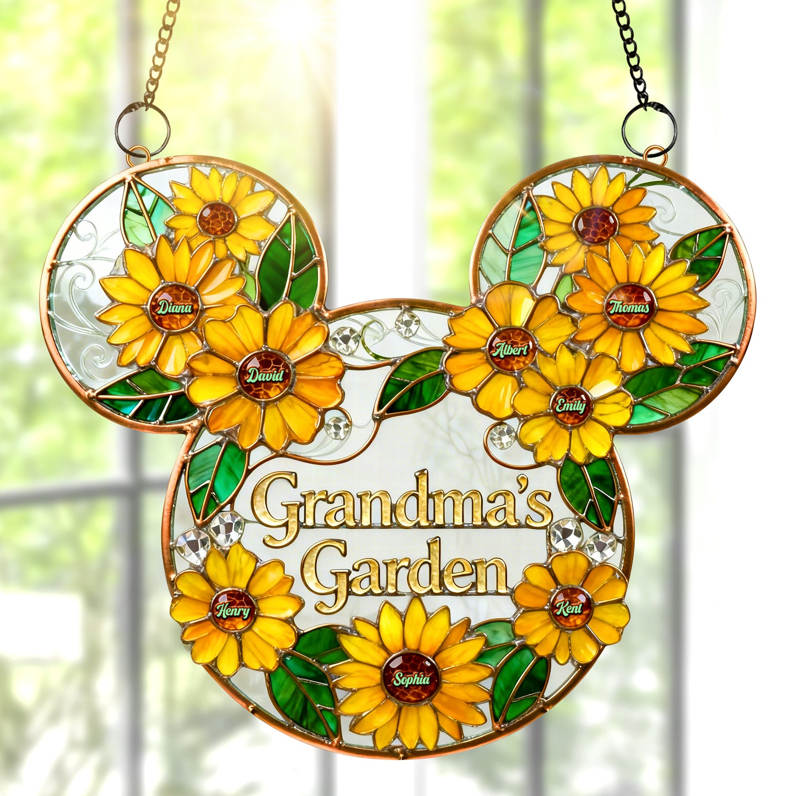 Sunflower Suncatcher Ornament - Personalized Gifts For Mother's Day 04TOQN230226 - Ornament - GoDuckee