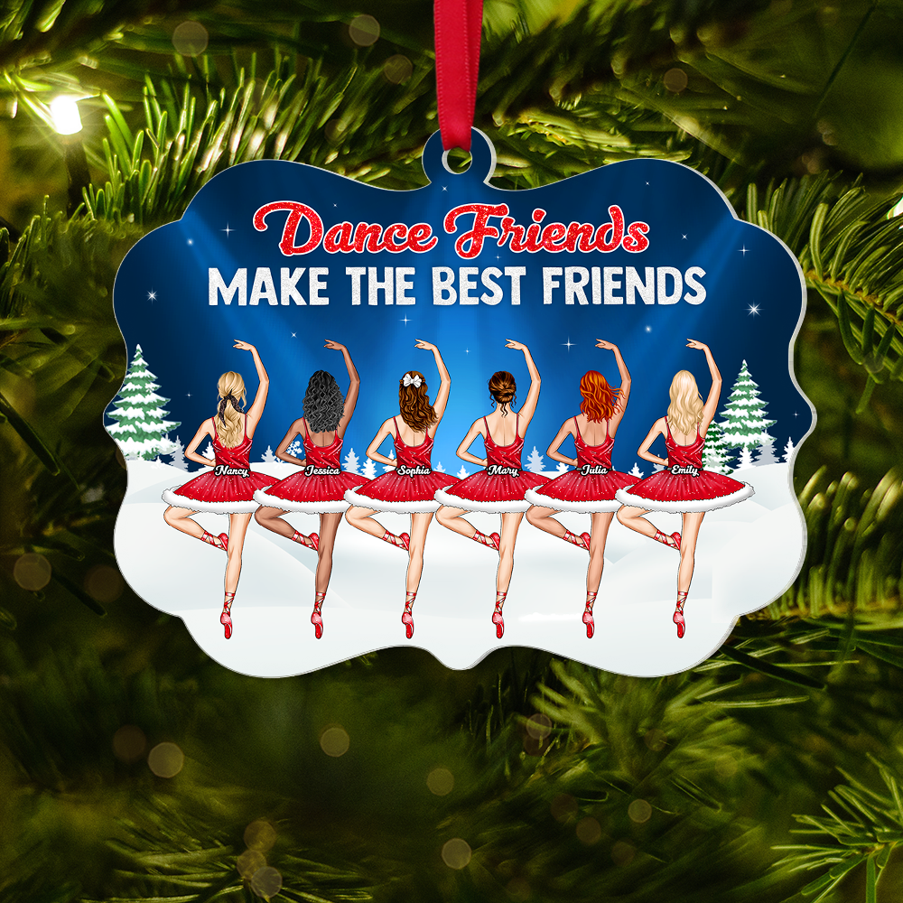 Personalized Gifts For Best Friends Christmas Ornament Dance Friends 02napu251124 - Ornament - GoDuckee