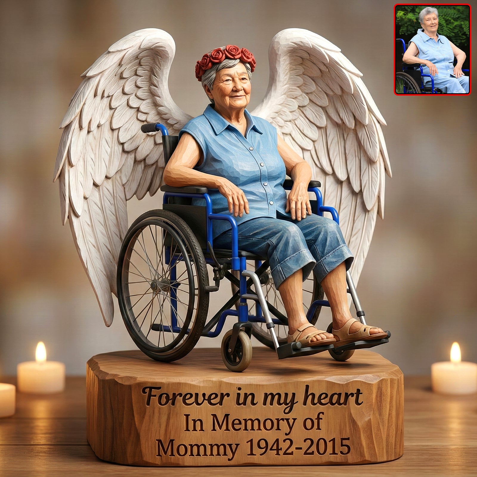 In Loving Memory Acrylic Plaque – Custom Photo Gifts For Loved Ones 03huqn220126 - Shaped Plaques - GoDuckee