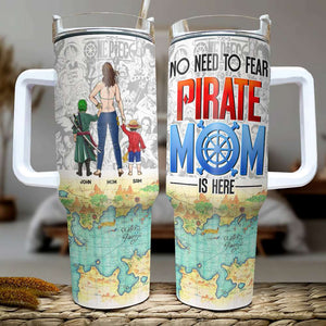 Personalized Gifts For Dad Tumbler No Need To Fear Pirate Dad Is Here 01HUMH220324PA-1 - Tumbler Cups - GoDuckee