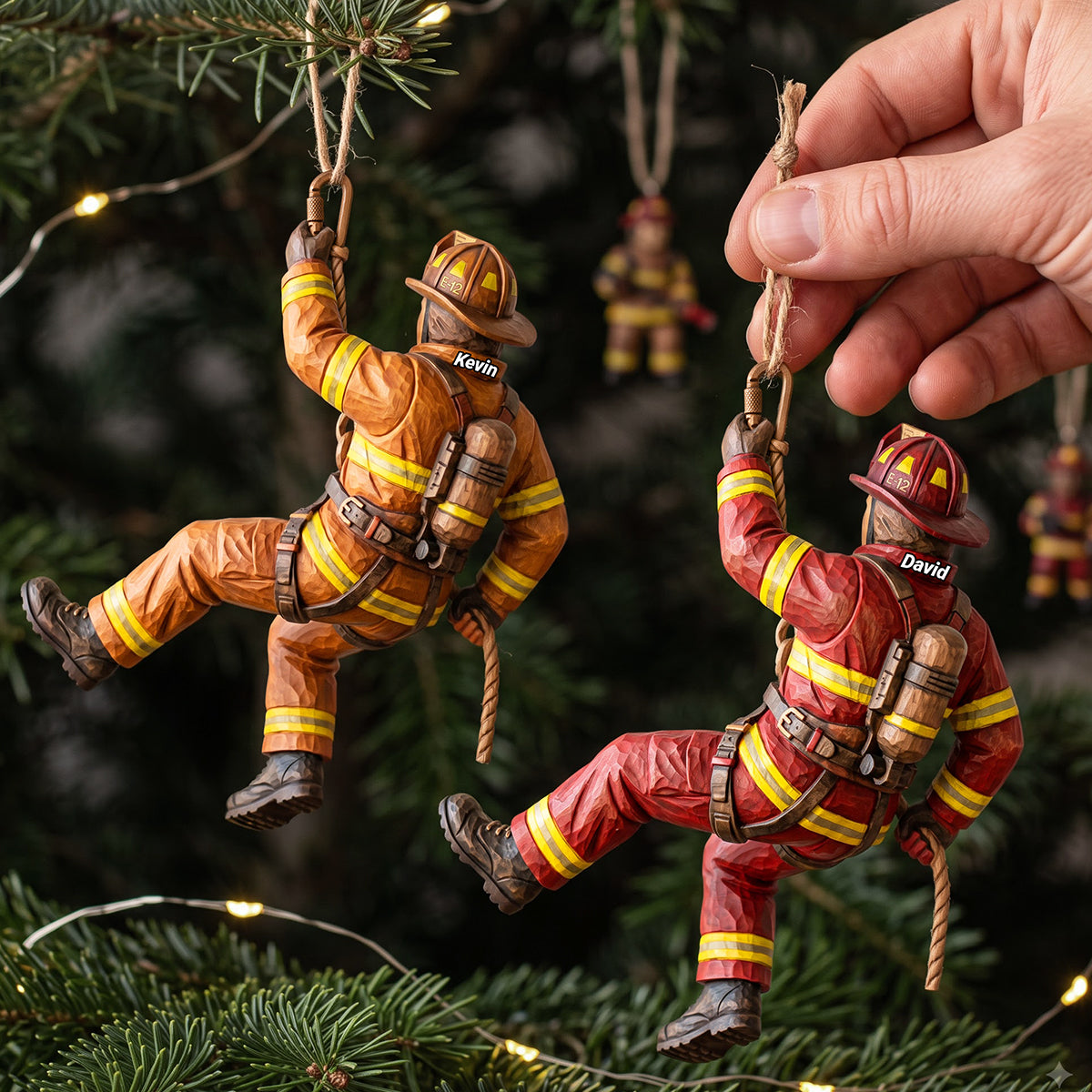 Climbing Firefighter Acrylic Ornament - Personalized Christmas Gifts 05pgta201026 - Ornament - GoDuckee