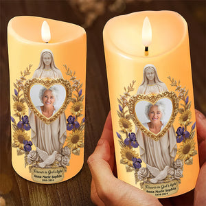 Memorial Remembrance LED Candle - Custom Photo Gifts For Heaven 02paqn080925 - Led Candle - GoDuckee