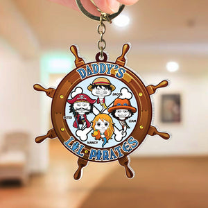 Funny Dad Pirates Personalized Dad Keychain 02TOPU100124HA - Keychains - GoDuckee